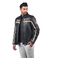 Men’s Black Roadcraft Leather Jacket