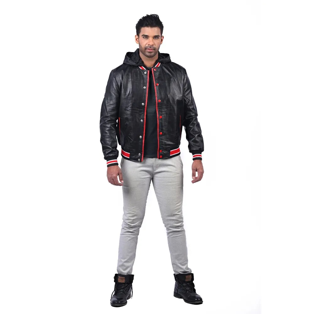 Men’s Black Rydex Leather Jacket