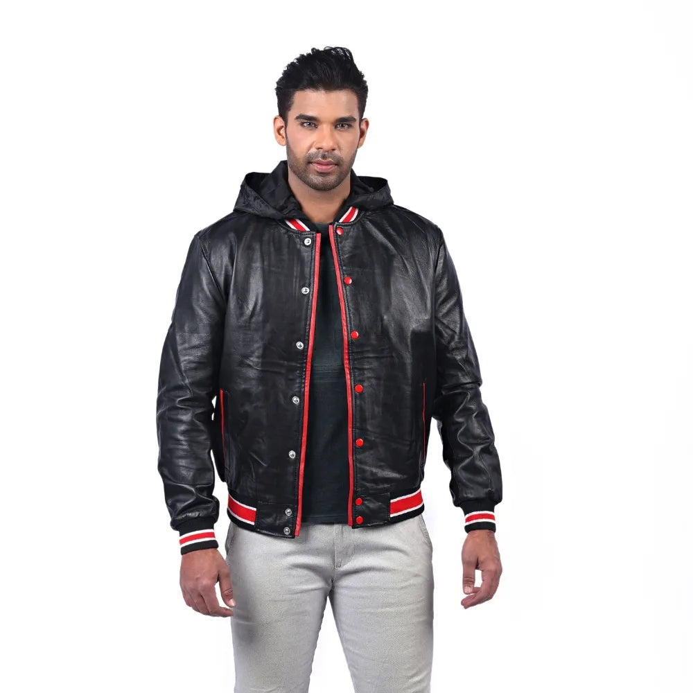 Men’s Black Rydex Leather Jacket