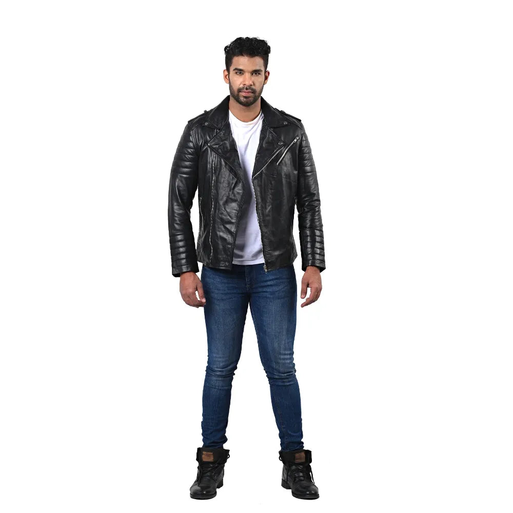 Men’s Black Shadowrift Leather Jacket