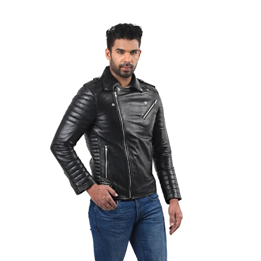 Men’s Black Shadowrift Leather Jacket