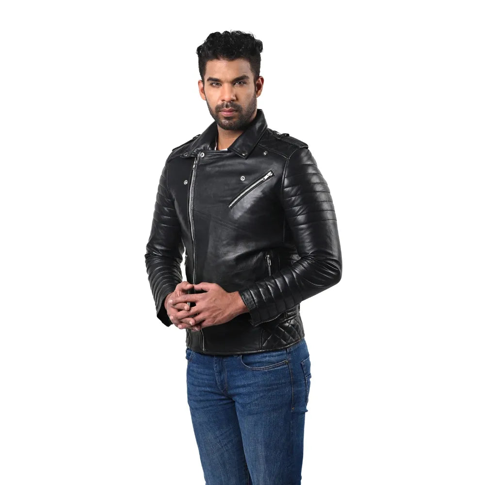 Men’s Black Shadowrift Leather Jacket
