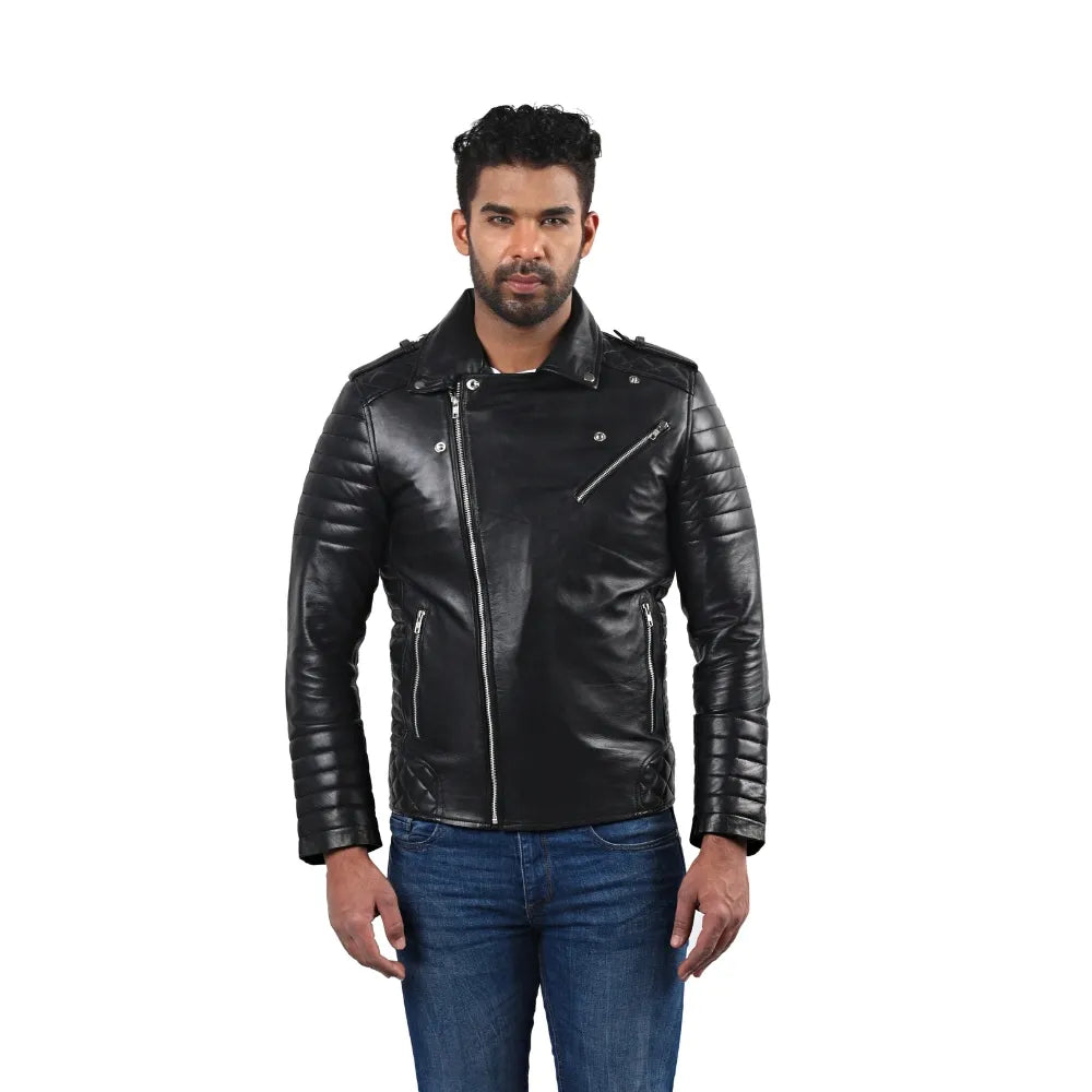 Men’s Black Shadowrift Leather Jacket