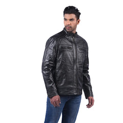 Men’s Black Smooth Leather Jacket