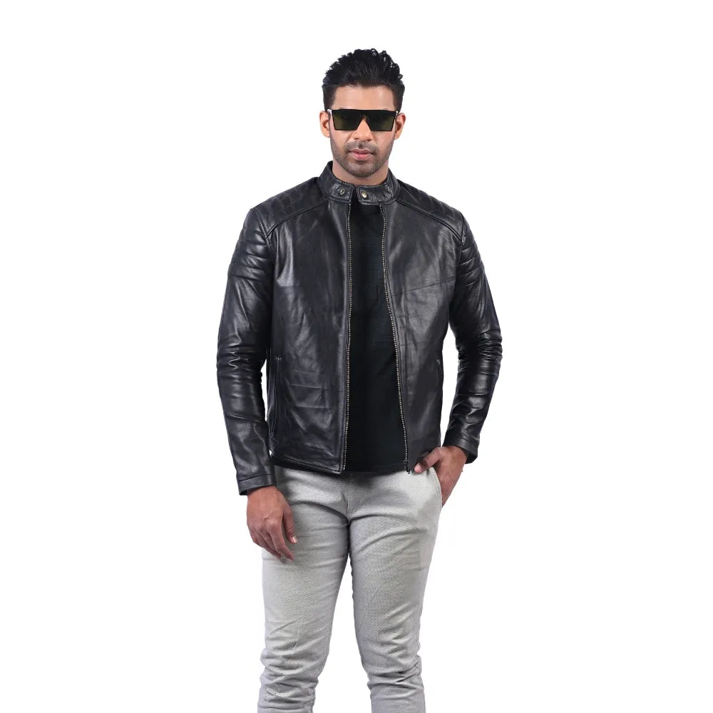 Men’s Black Steelmark Leather Jacket