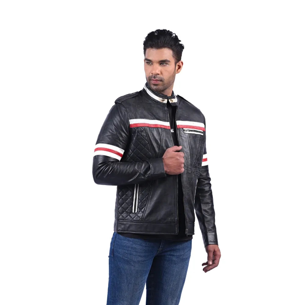 Men’s Black Straton Leather Jacket