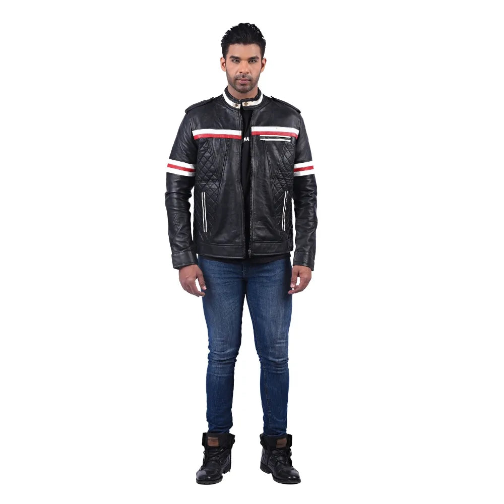 Men’s Black Straton Leather Jacket