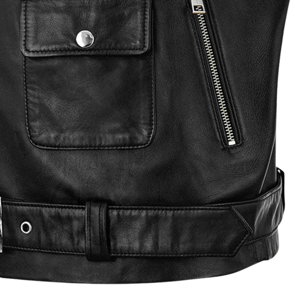 Men’s Black Studded Leather Jacket