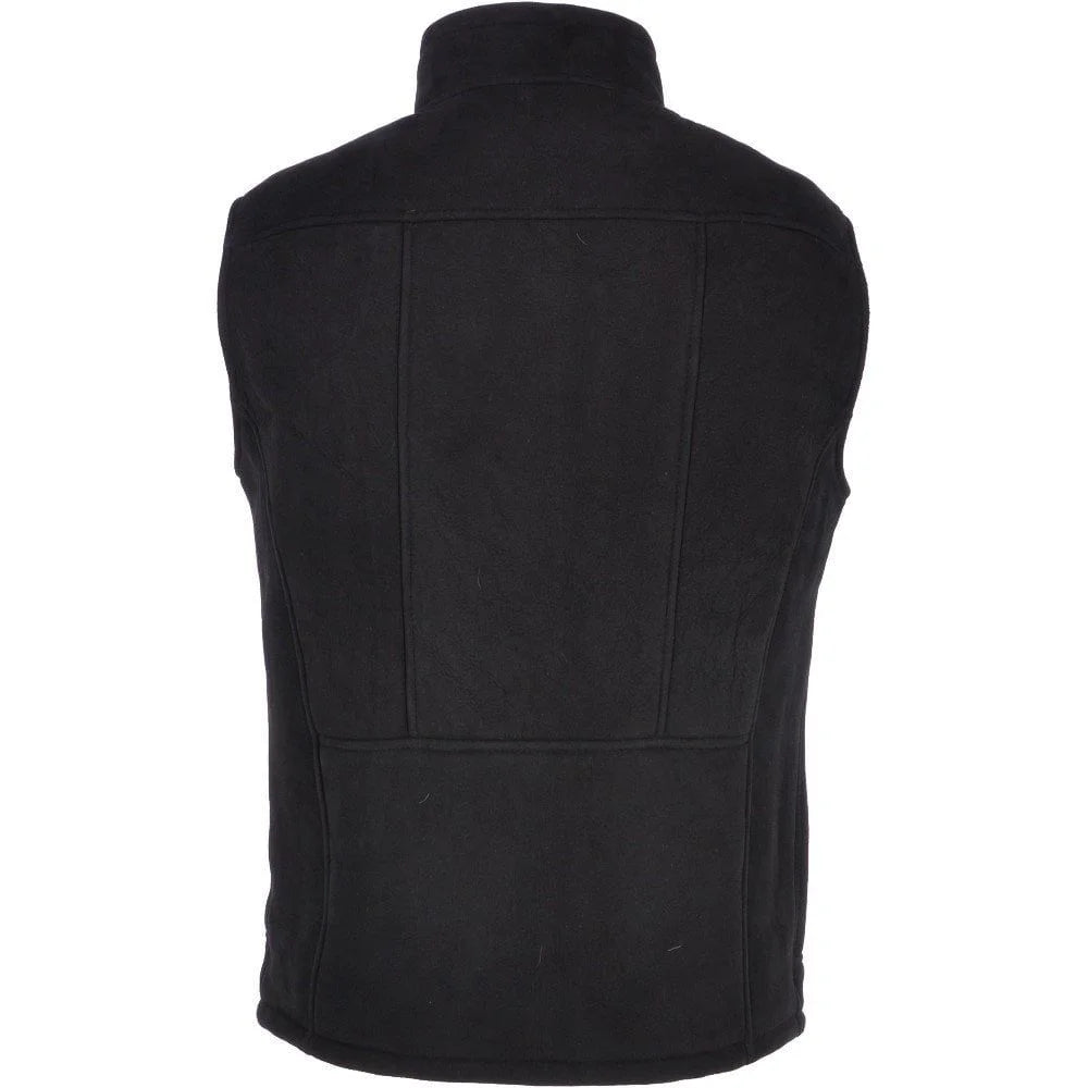 Men's Black Suede Leather Vest