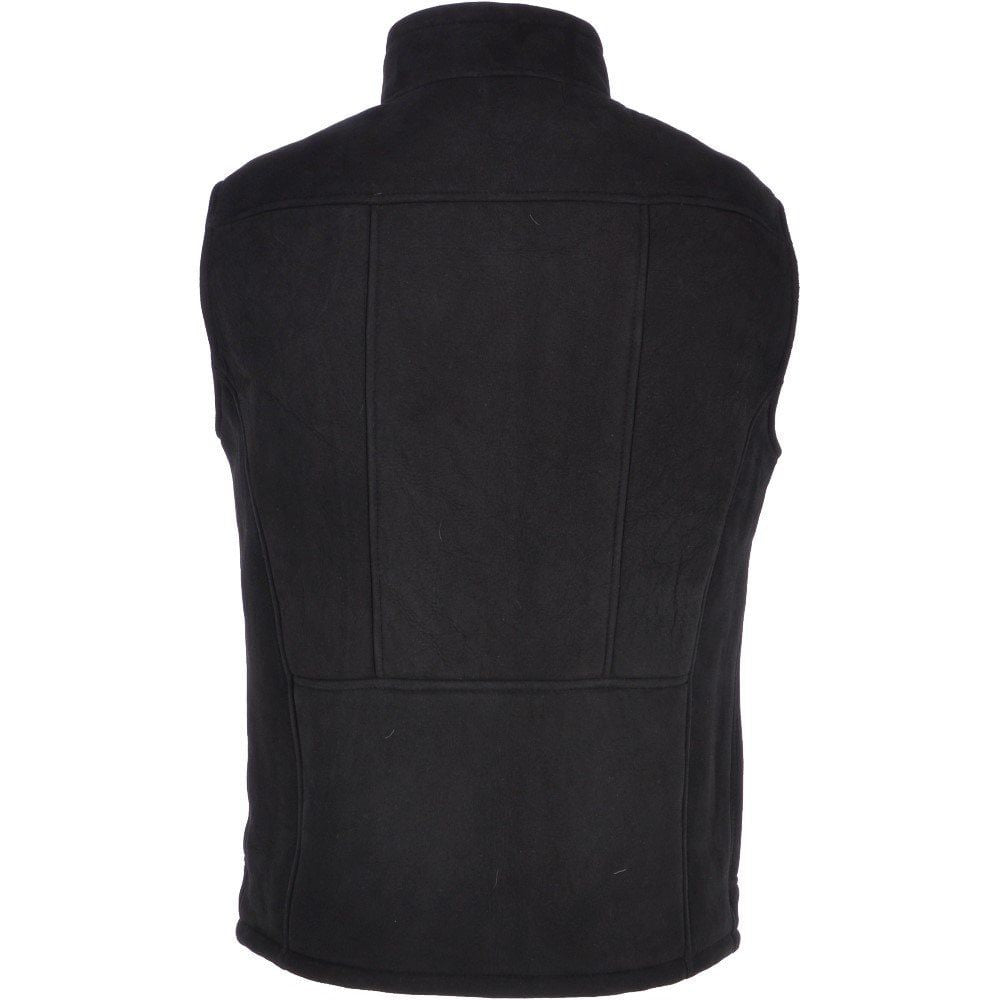 Men's Black Suede Leather Vest