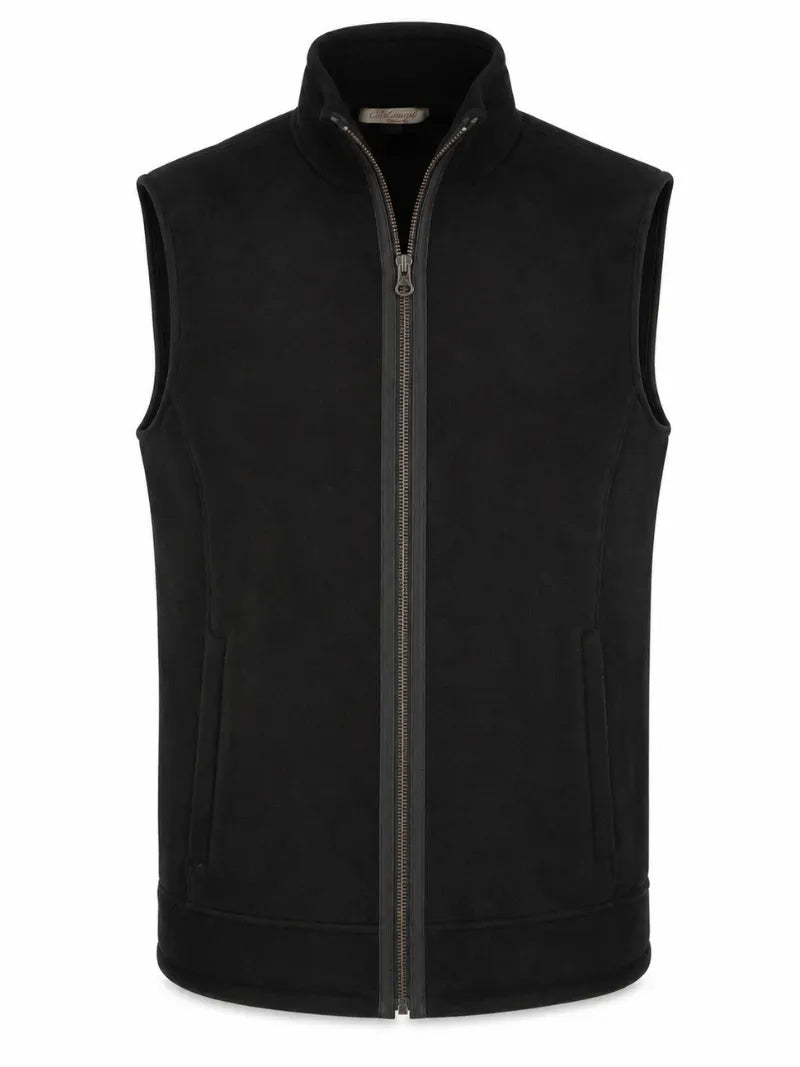 Men's Black Suede Leather Vest