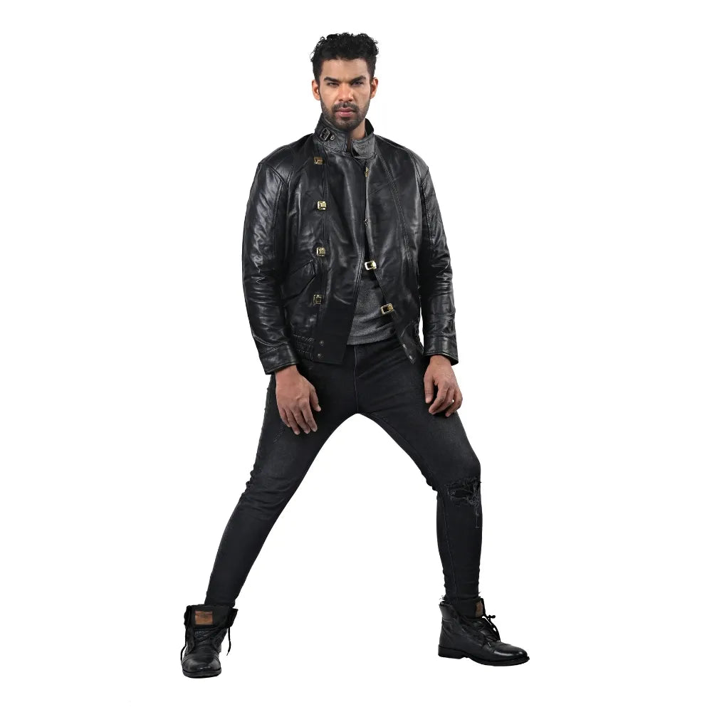 Men’s Black Torvex Leather Jacket
