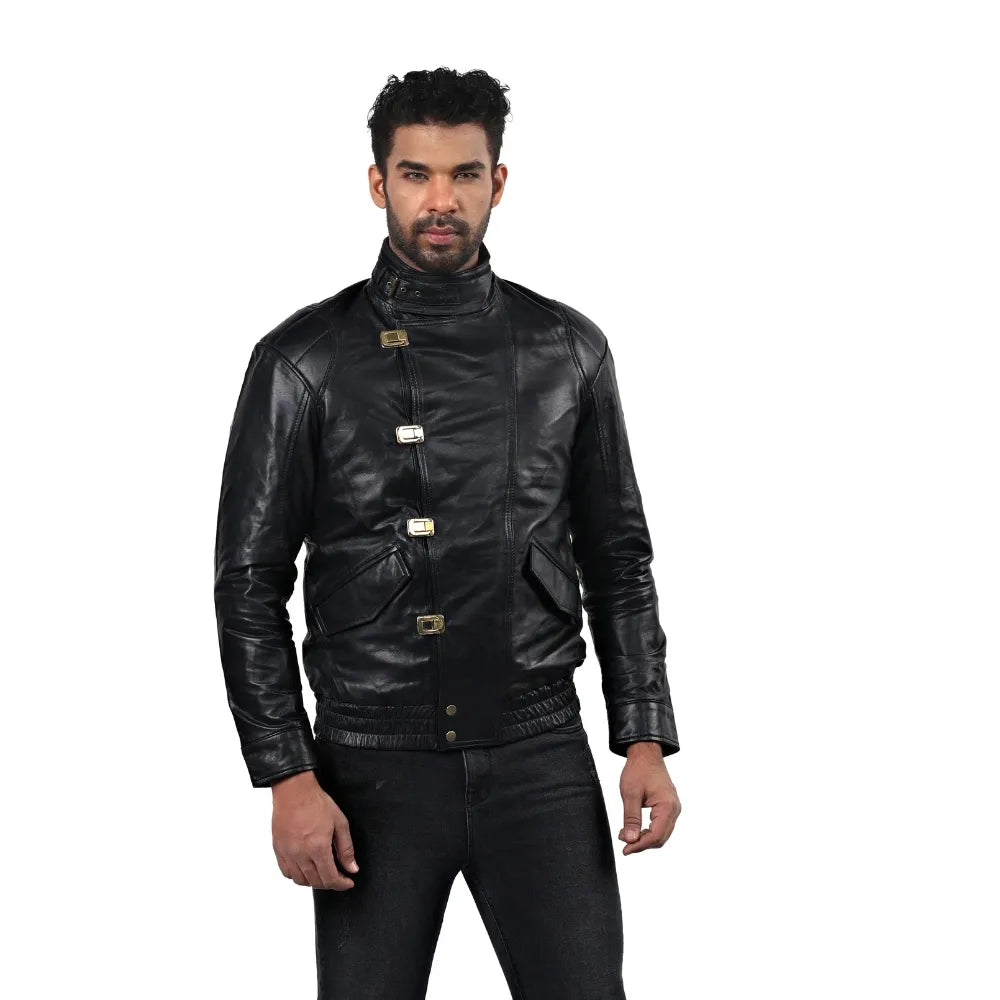 Men’s Black Torvex Leather Jacket