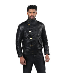 Men’s Black Torvex Leather Jacket