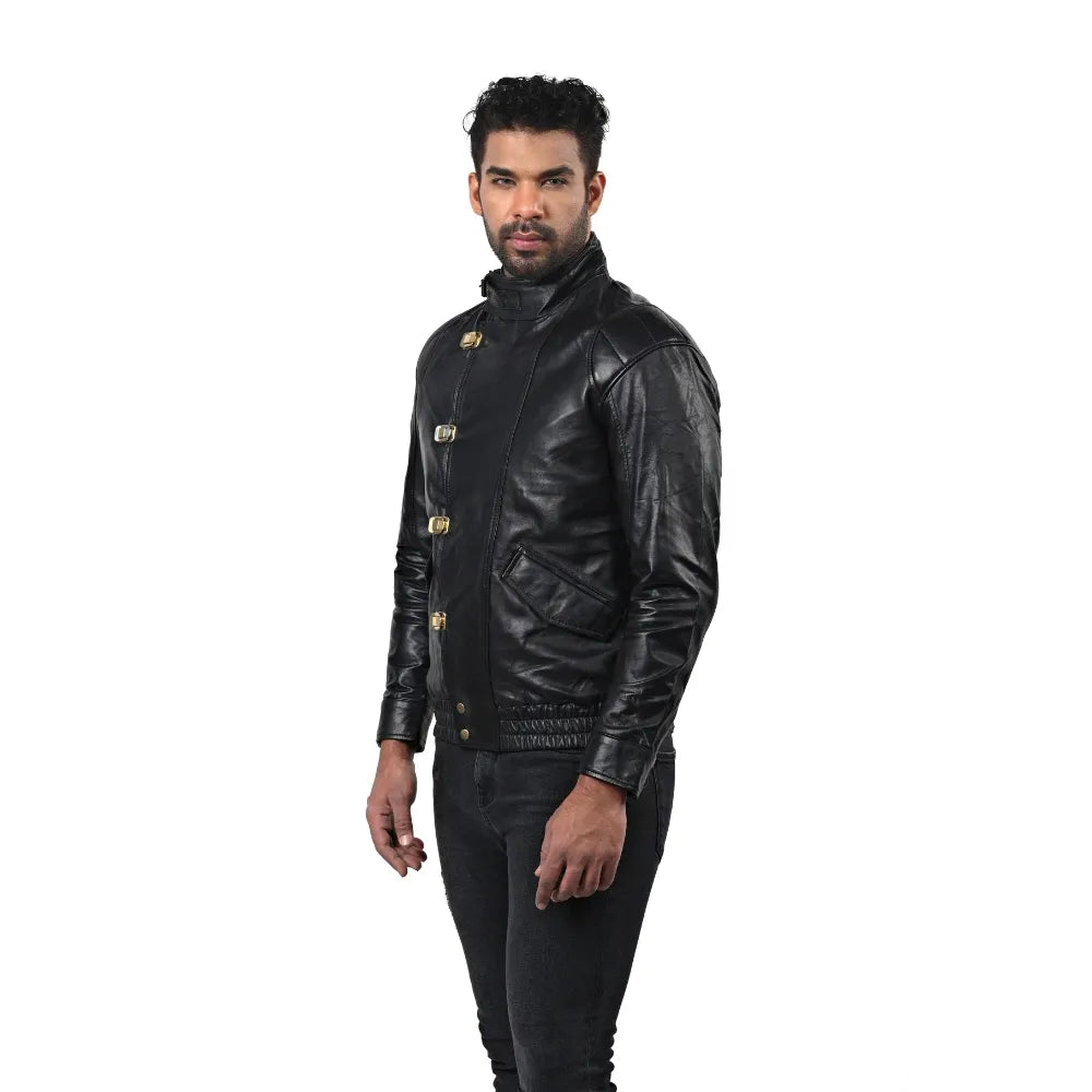 Men’s Black Torvex Leather Jacket