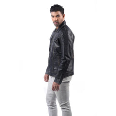 Men’s Black Travor Leather Jacket