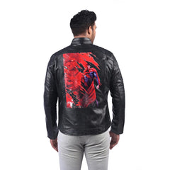 Men’s Black Valor Shield Leather Jacket
