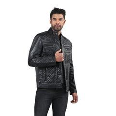Men’s Black Vantix Leather Jacket
