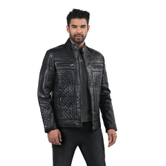 Men’s Black Vantix Leather Jacket