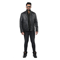 Men’s Black Varnex Leather Jacket