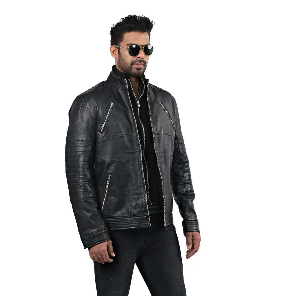 Men’s Black Varnex Leather Jacket
