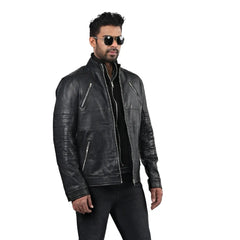 Men’s Black Varnex Leather Jacket