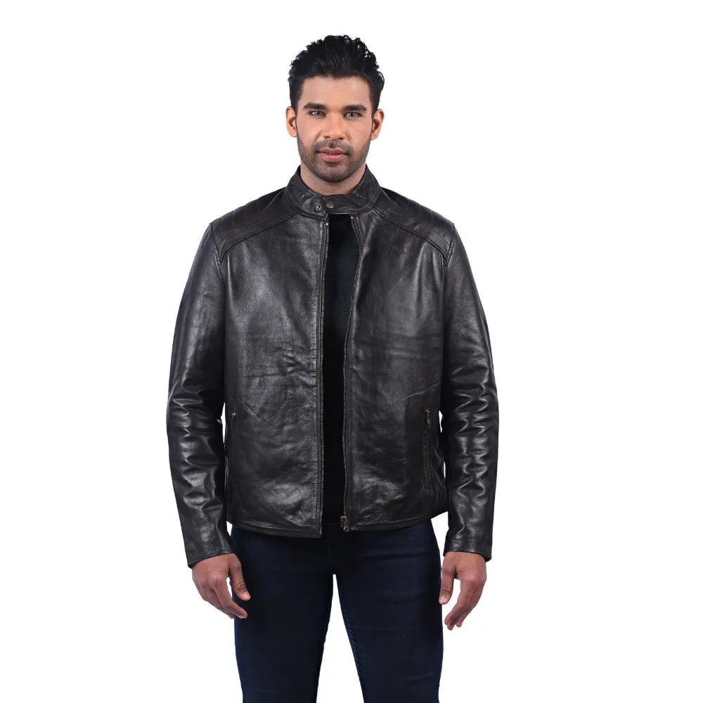 Men’s Black Virex Leather Jacket