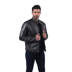 Men’s Black Virex Leather Jacket