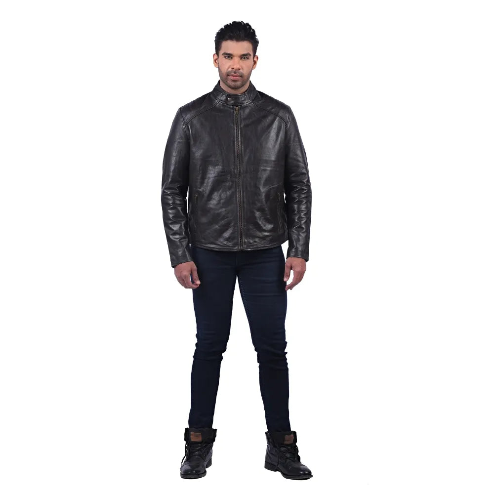 Men’s Black Virex Leather Jacket