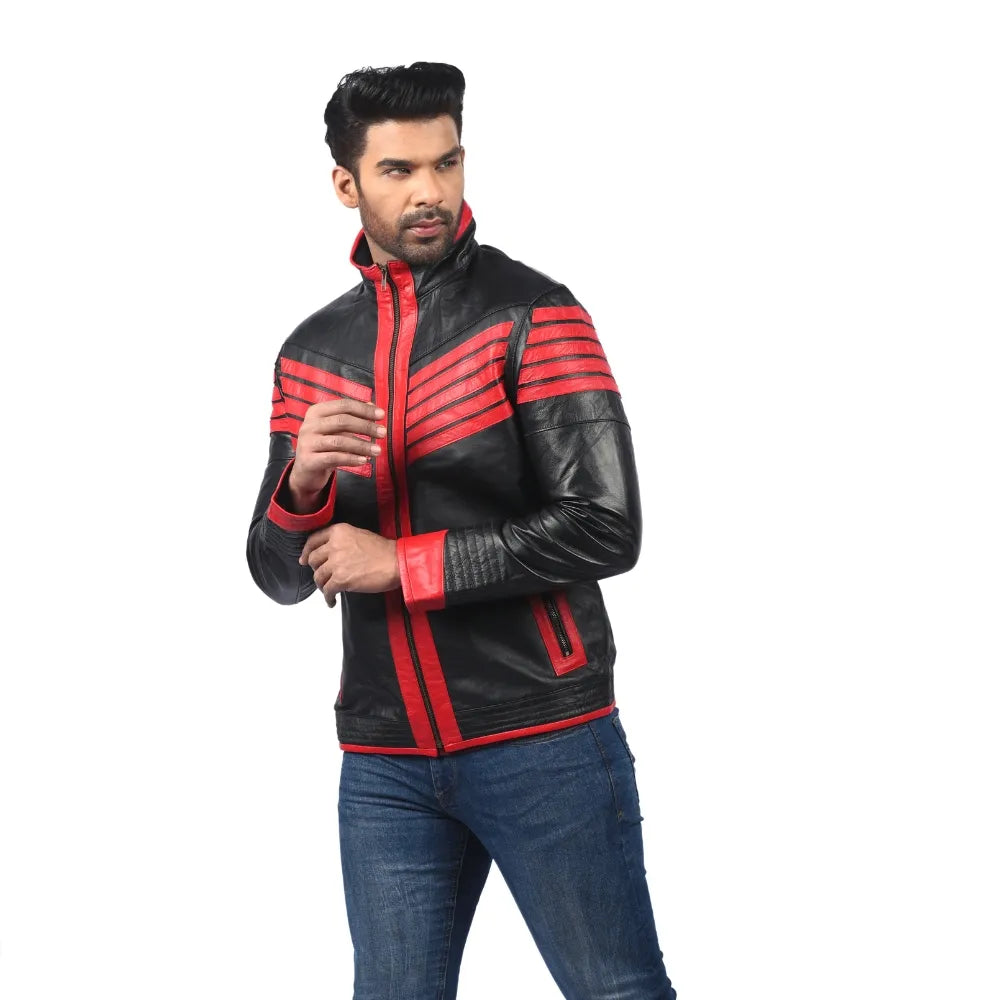 Men’s Black Voltrex Leather Jacket