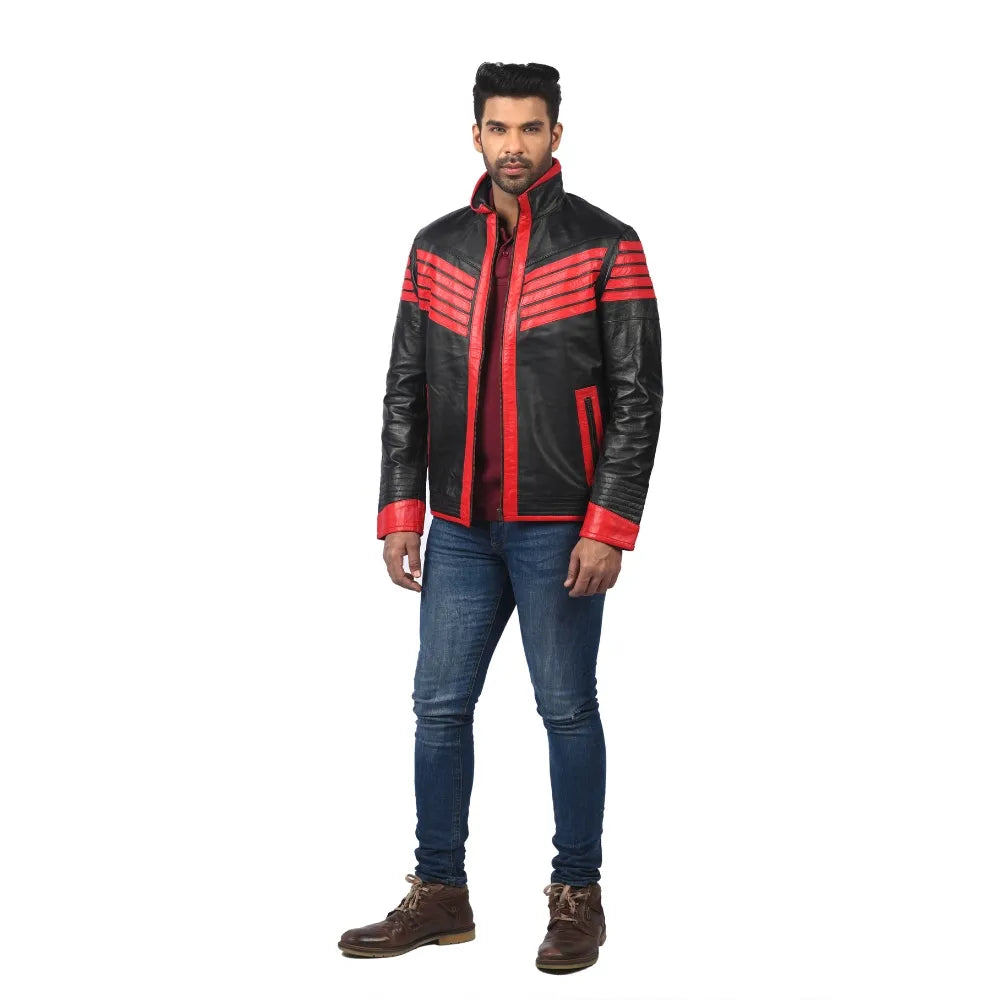 Men’s Black Voltrex Leather Jacket