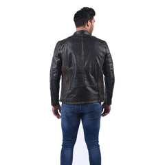 Men’s Black Vortan Leather Jacket