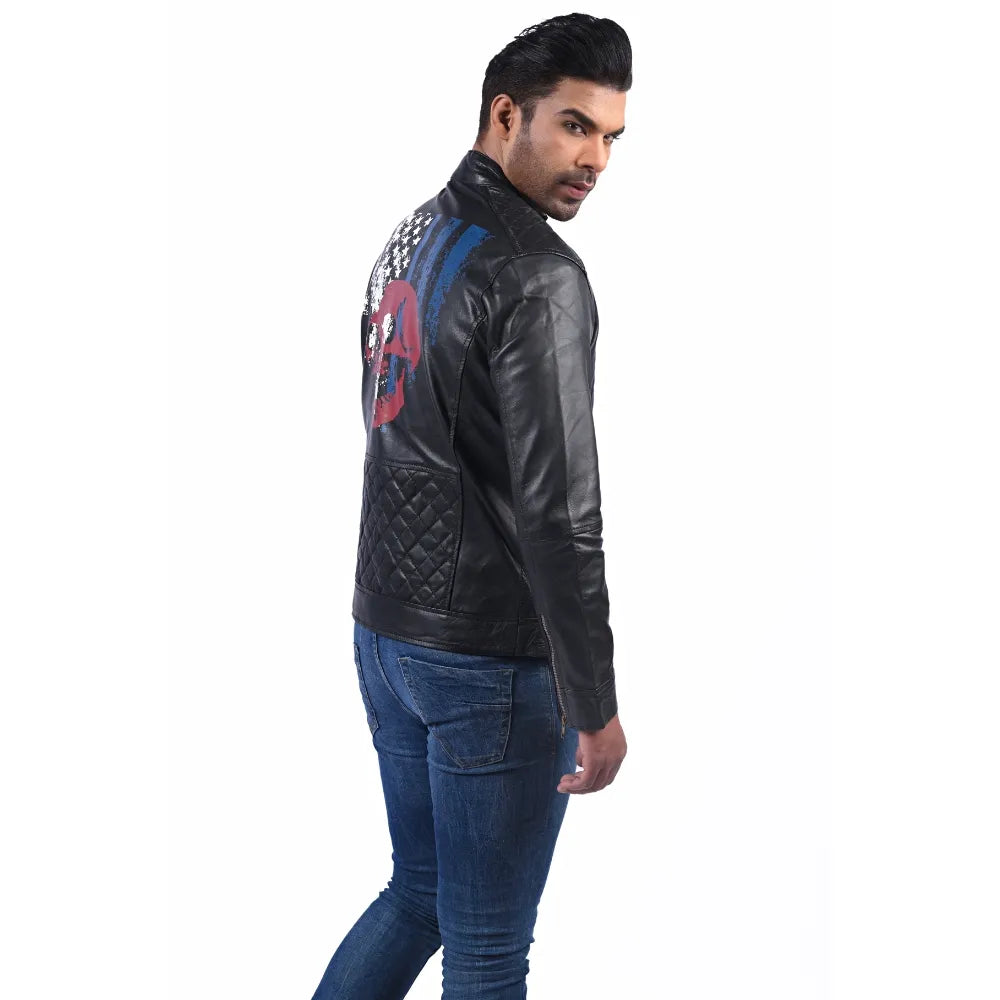 Men’s Black Vortex Leather Jacket