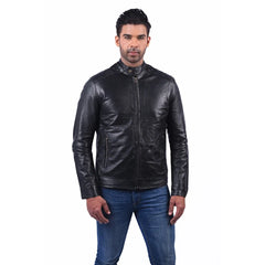 Men’s Black Vortex Leather Jacket
