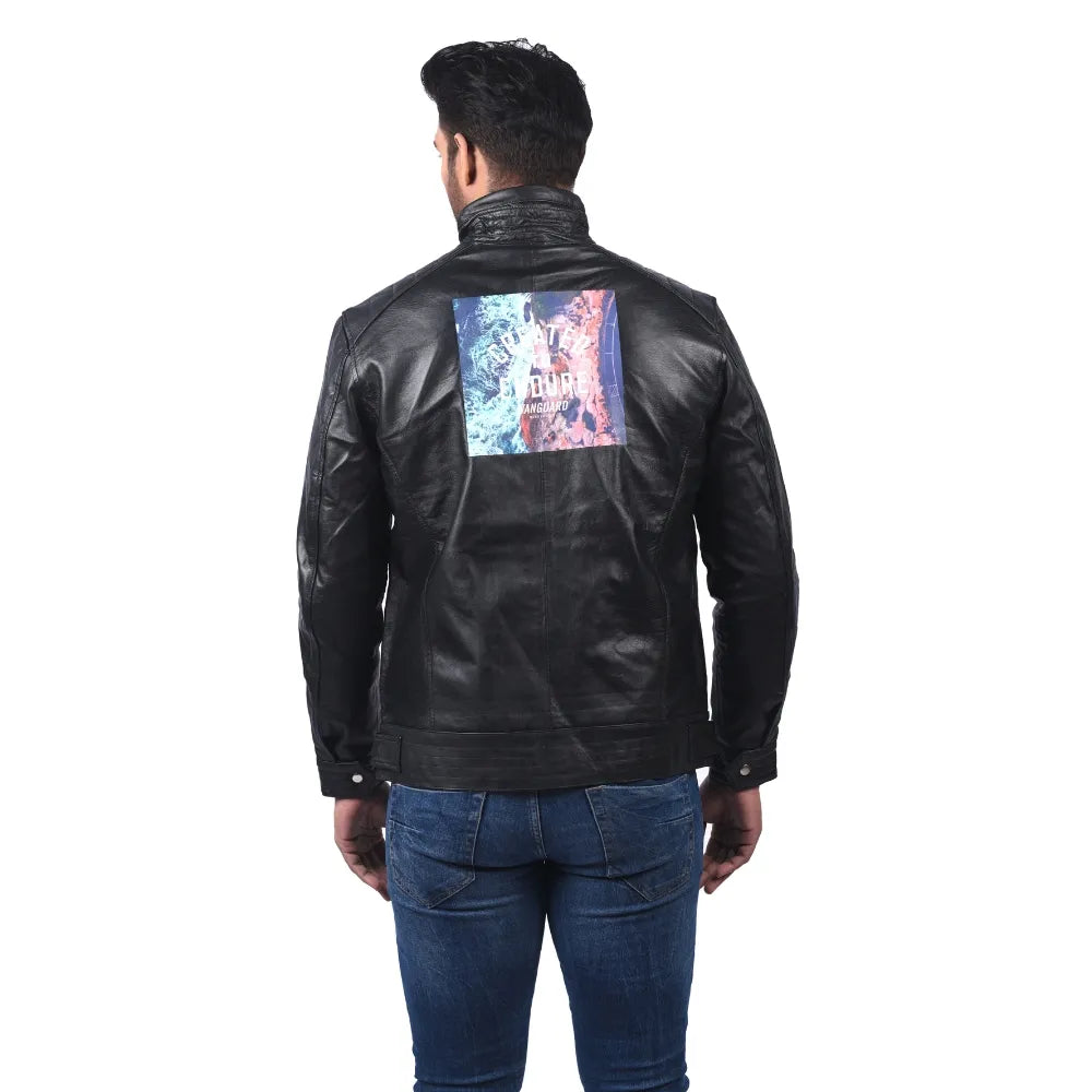 Men’s Black Zarex Leather Jacket