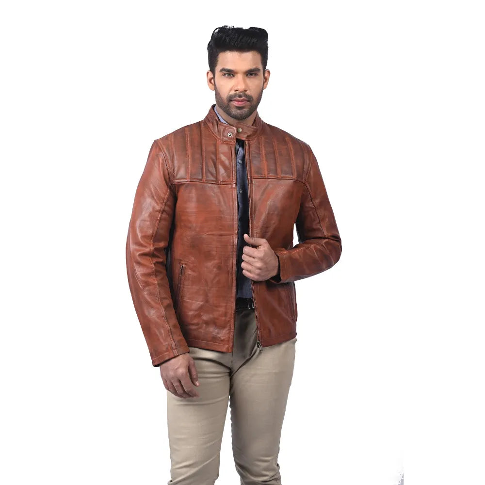 Men’s Brown Arvex Leather Jacket
