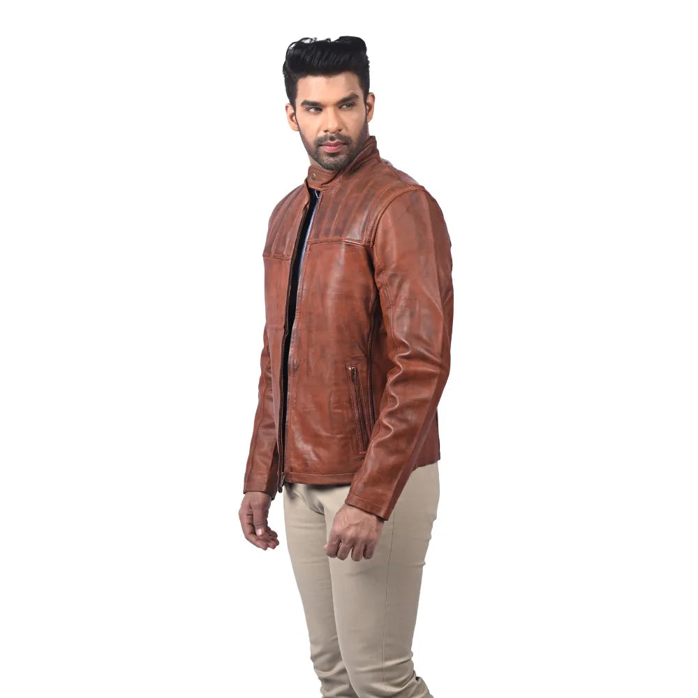 Men’s Brown Arvex Leather Jacket
