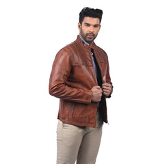 Men’s Brown Arvex Leather Jacket