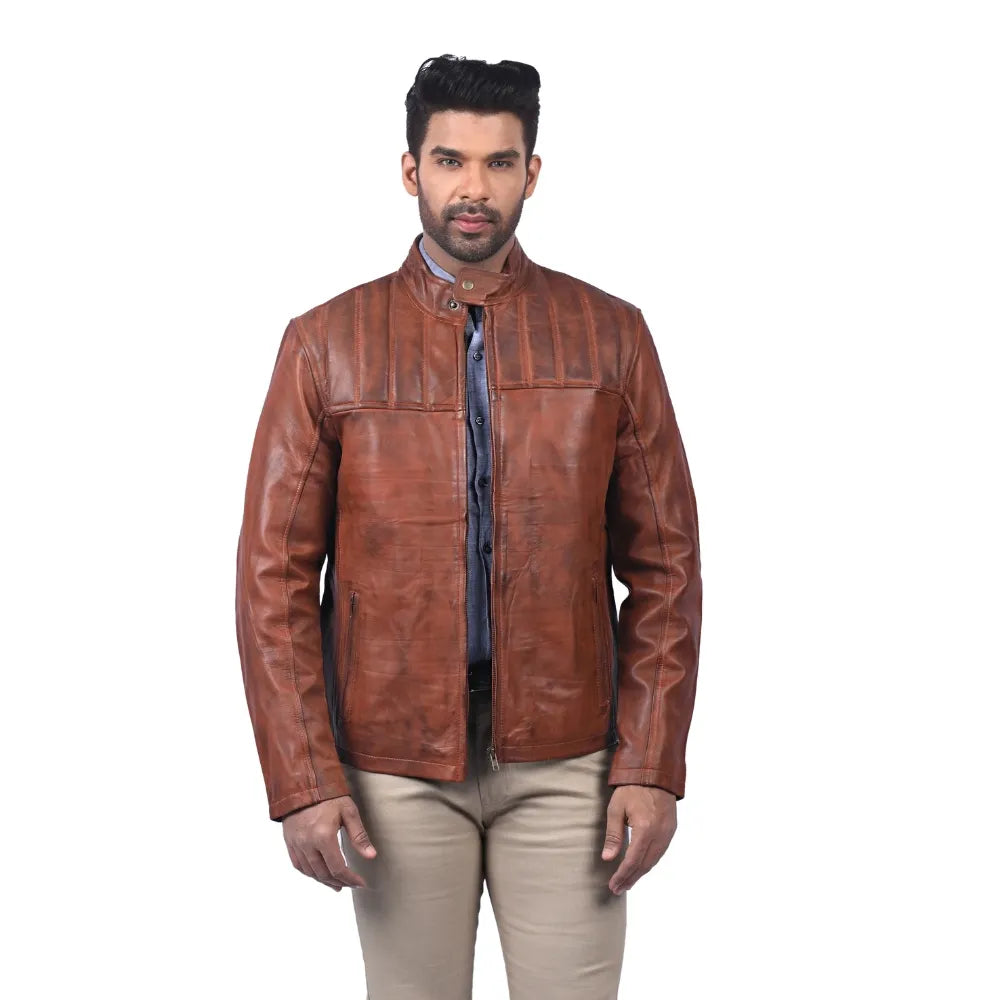 Men’s Brown Arvex Leather Jacket