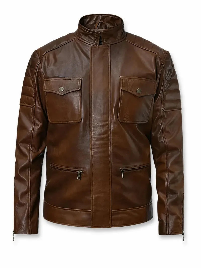 Men’s Brown Comfort Jacket Front 