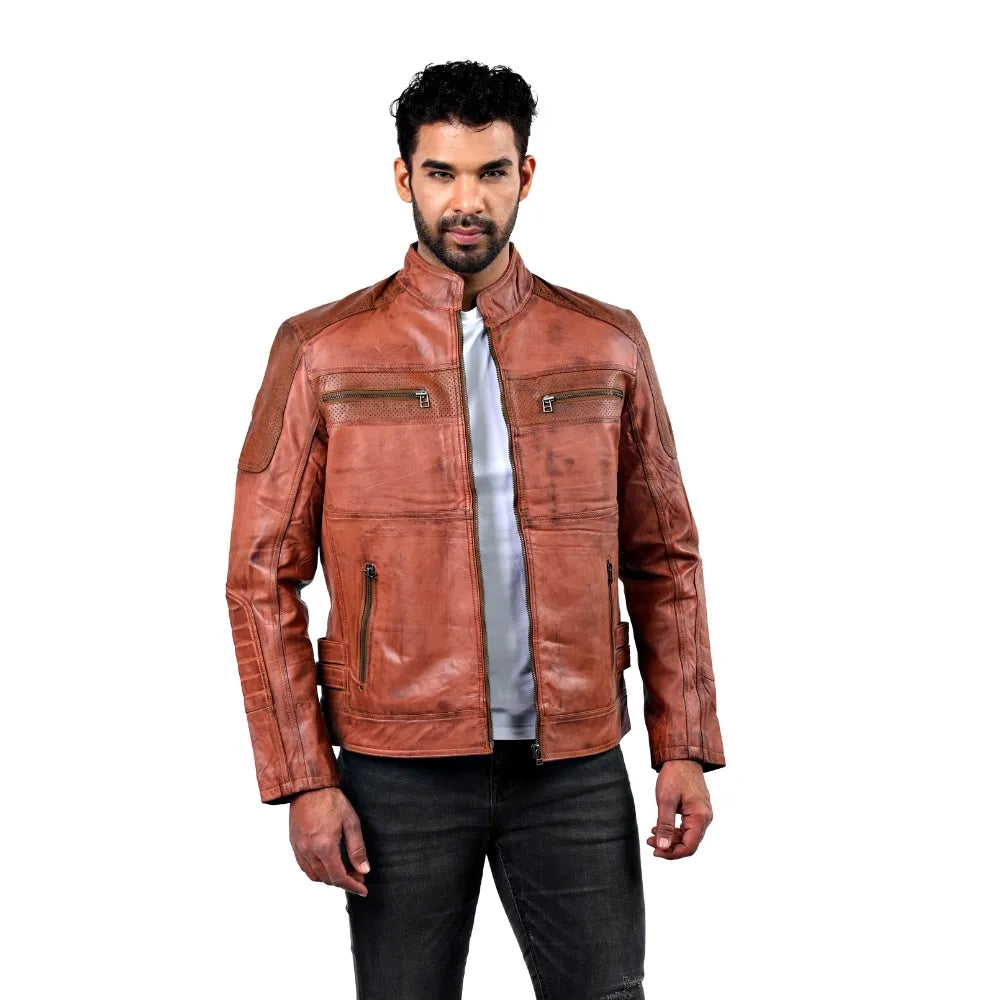 Men’s Brown Ferrox Leather Jacket