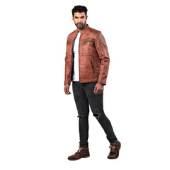 Men’s Brown Ferrox Leather Jacket