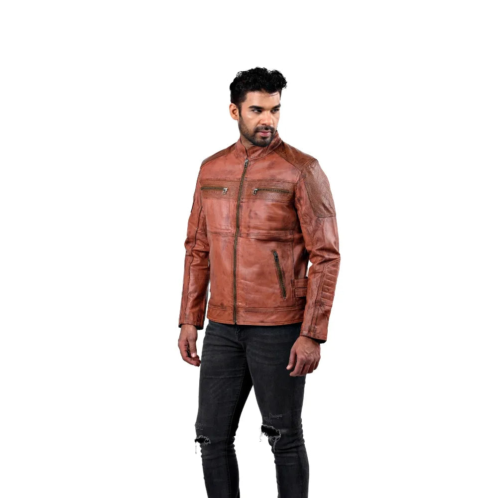 Men’s Brown Ferrox Leather Jacket