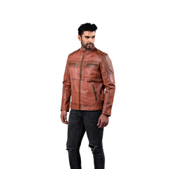 Men’s Brown Ferrox Leather Jacket