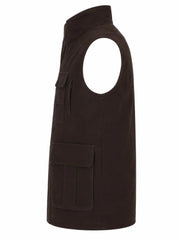 Men's Brown Leather Eight Pocket Vest
