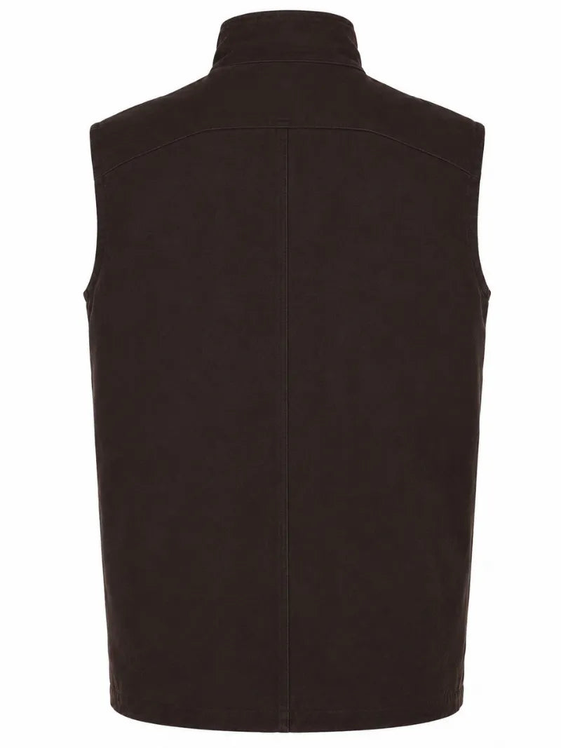 Men's Brown Leather Eight Pocket Vest