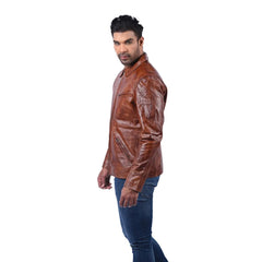Men’s Brown Leather Urban Jacket