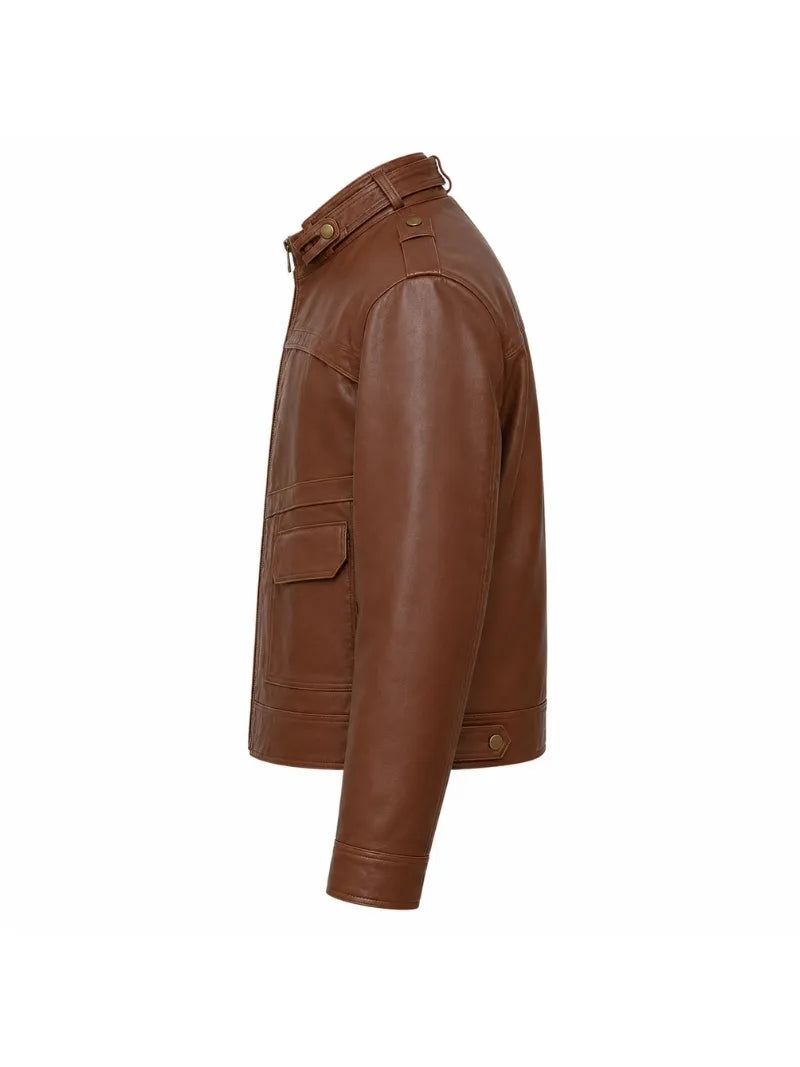 Men’s Brown Pocket Jacket Left 