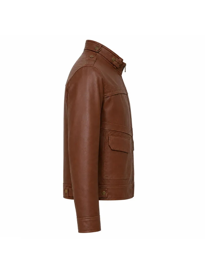 Men’s Brown Pocket Jacket Right 