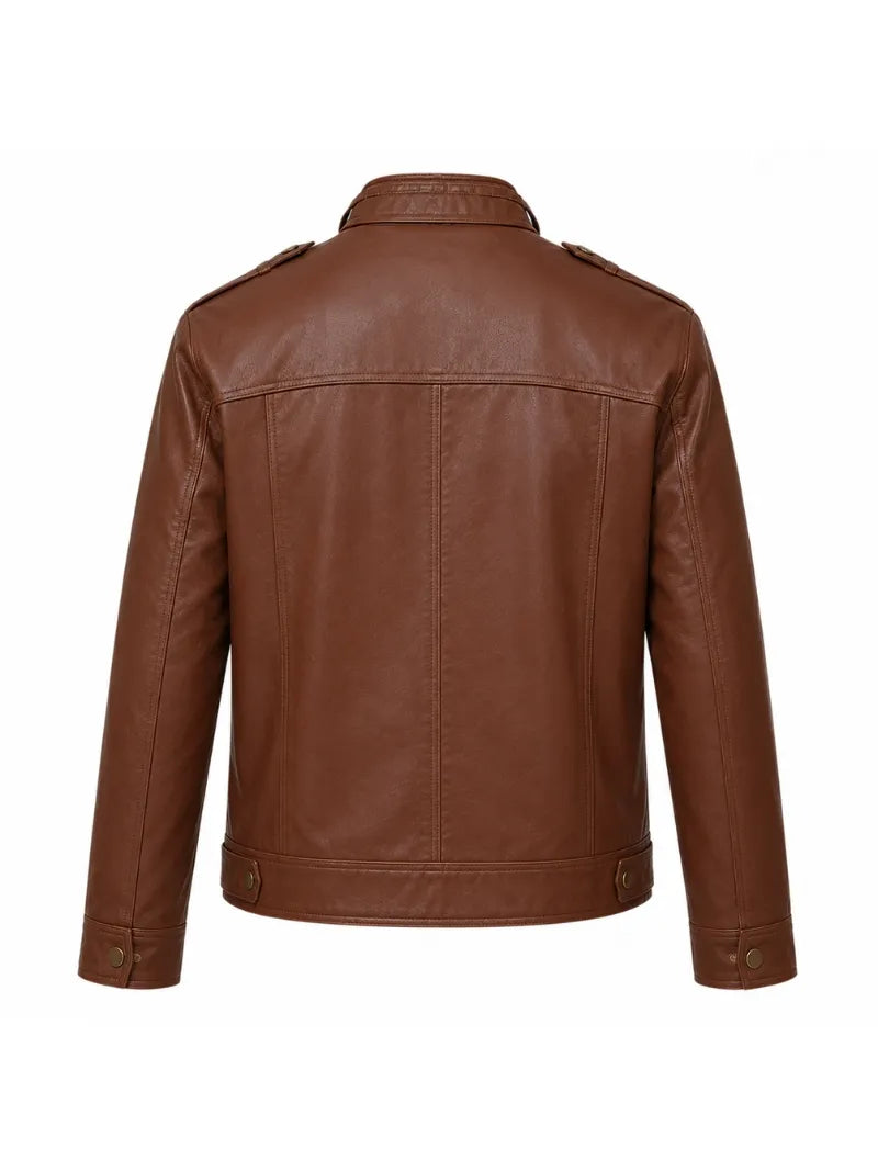 Men’s Brown Pocket Jacket Back 